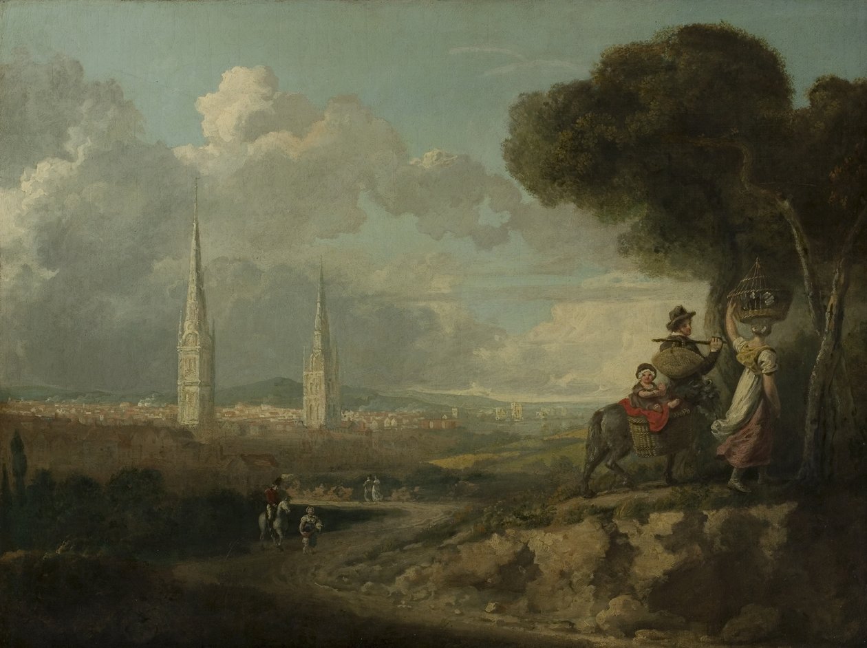 Coventry depuis Hillfields, c.1807 - Edward Junior Rudge