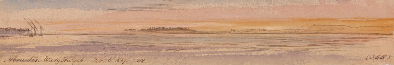 Abu Seer, Wady Halfeh - Edward Lear