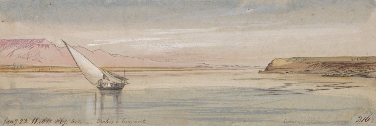 Entre Thèbes et Erment - Edward Lear