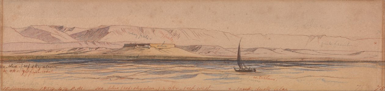 Bateau sur le Nil - Edward Lear