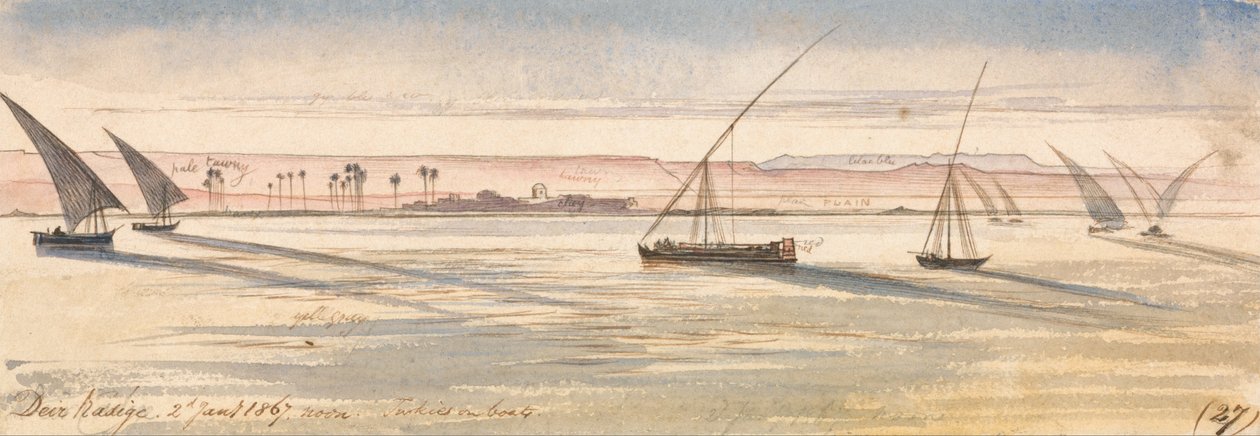 Deir Kadige, midi, 2 janvier 1867 (27) - Edward Lear
