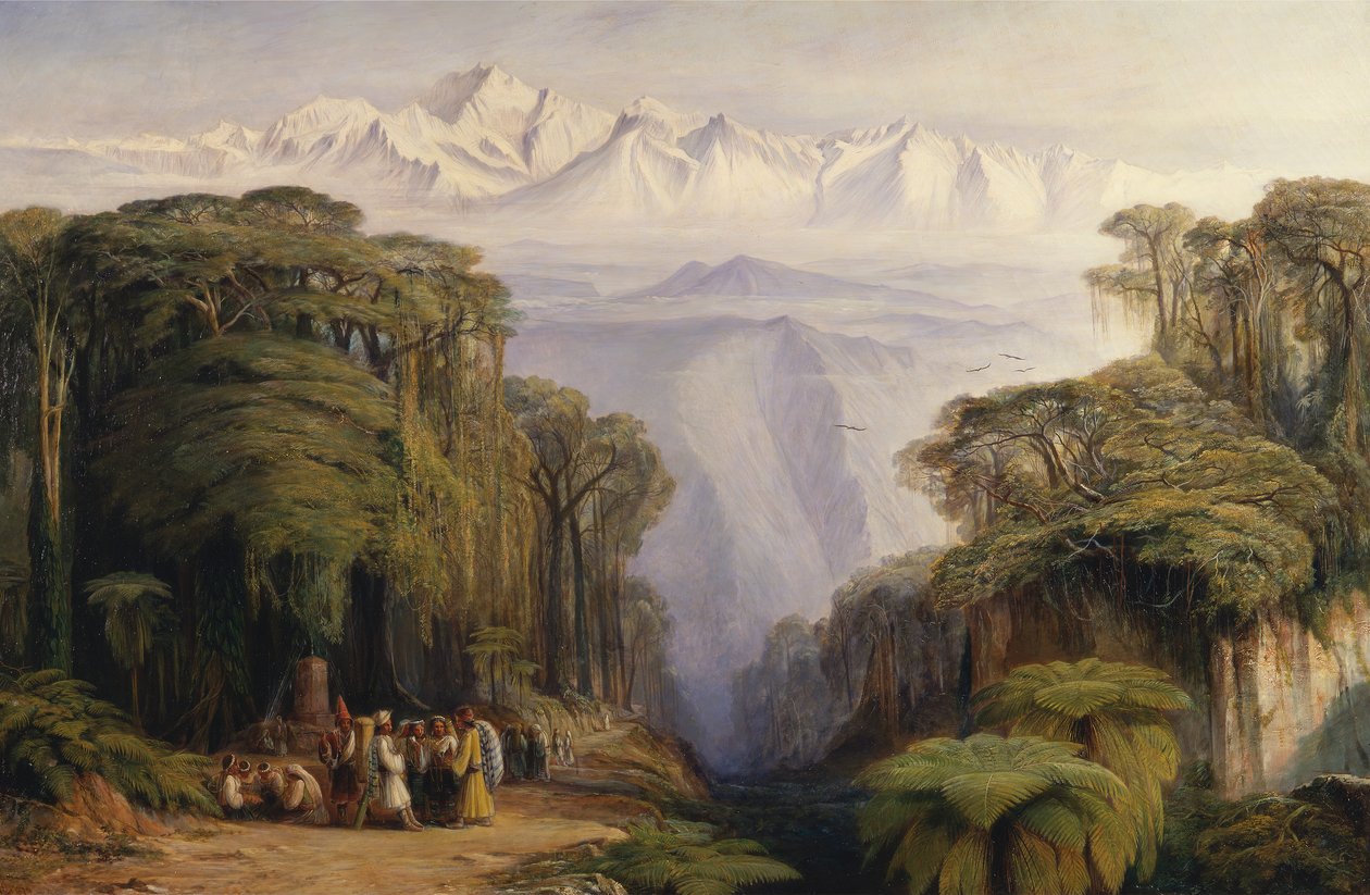 Kangchenjun depuis Darjeeling, Inde, 1879 - Edward Lear