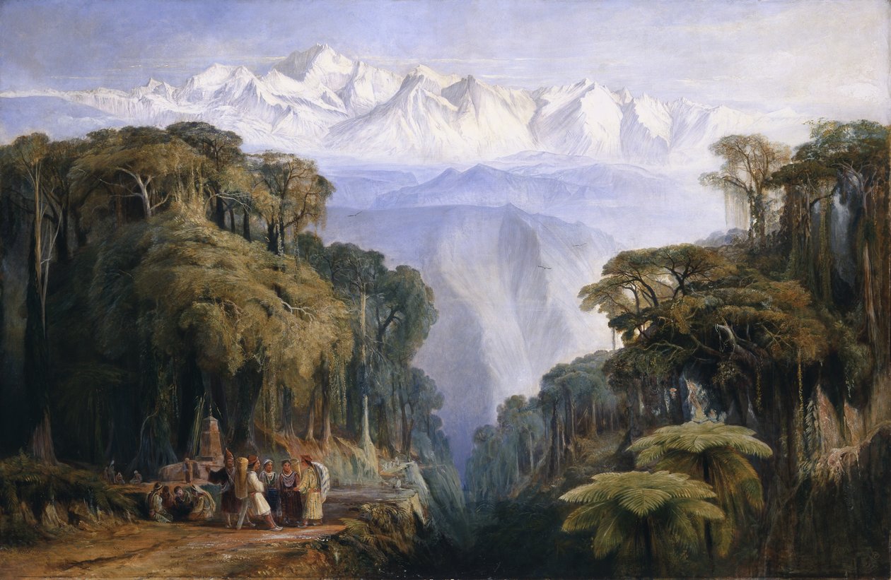 Kinchenjunga depuis Darjeeling - Edward Lear
