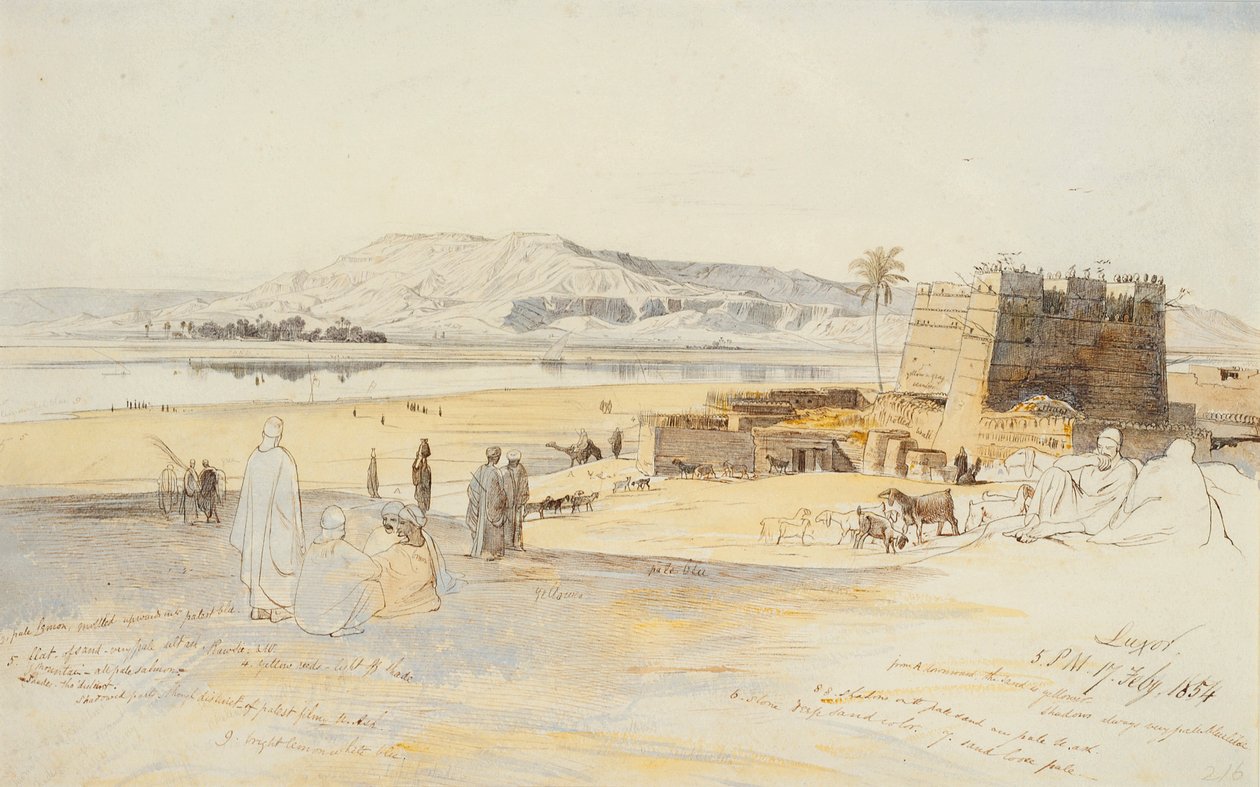 Louxor, 17 février 1854 - Edward Lear