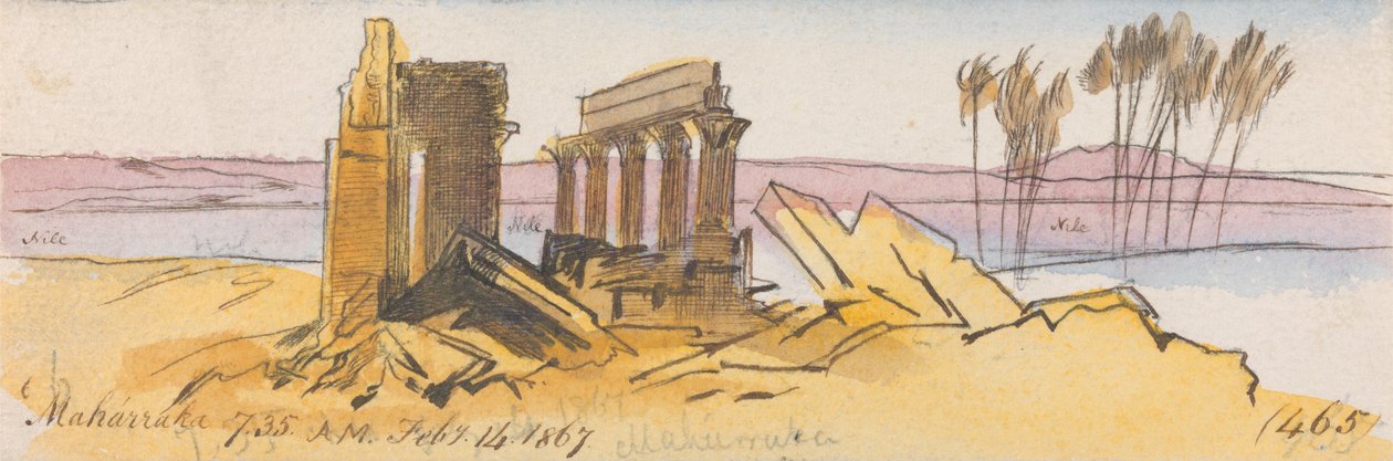 Maharraka, 7h35, 14 février 1867 (465) - Edward Lear