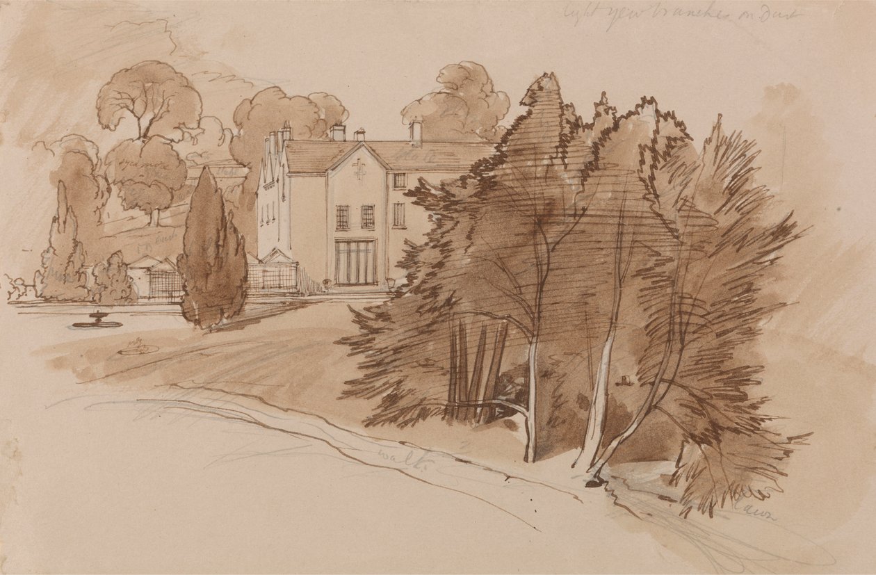 Manoir (Knowsley Lane?) - Edward Lear