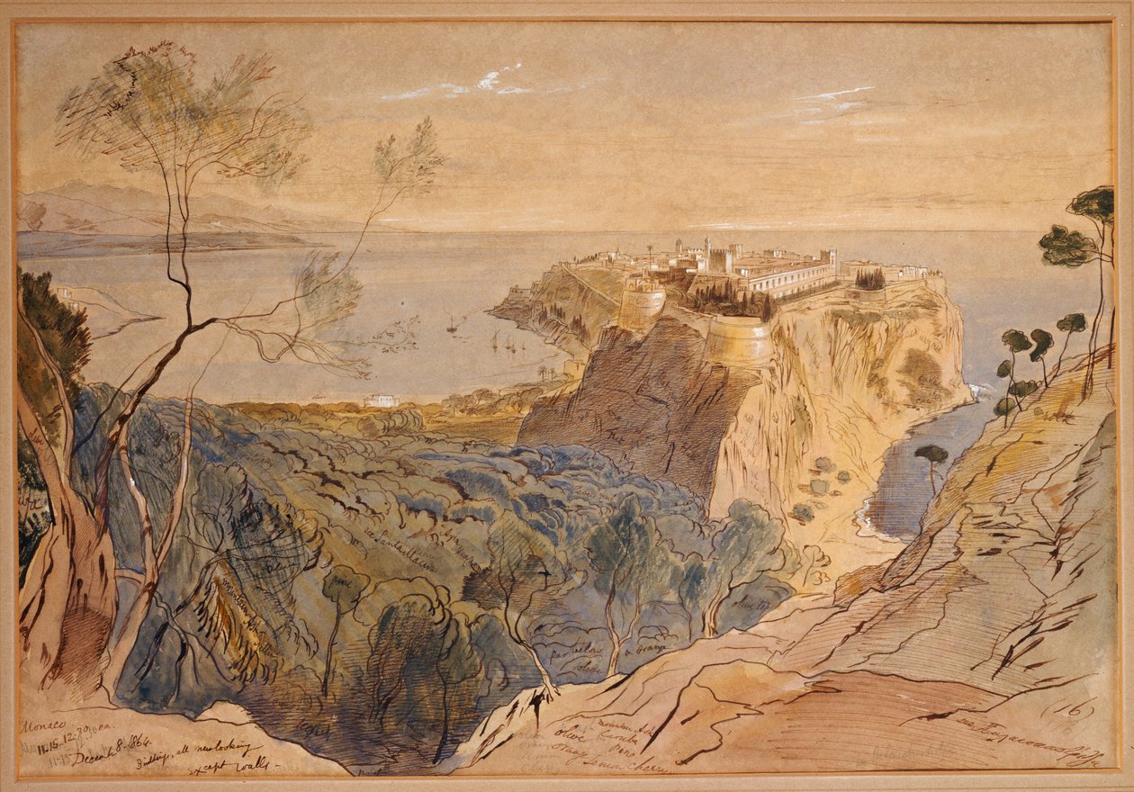Monaco, 1864 - Edward Lear