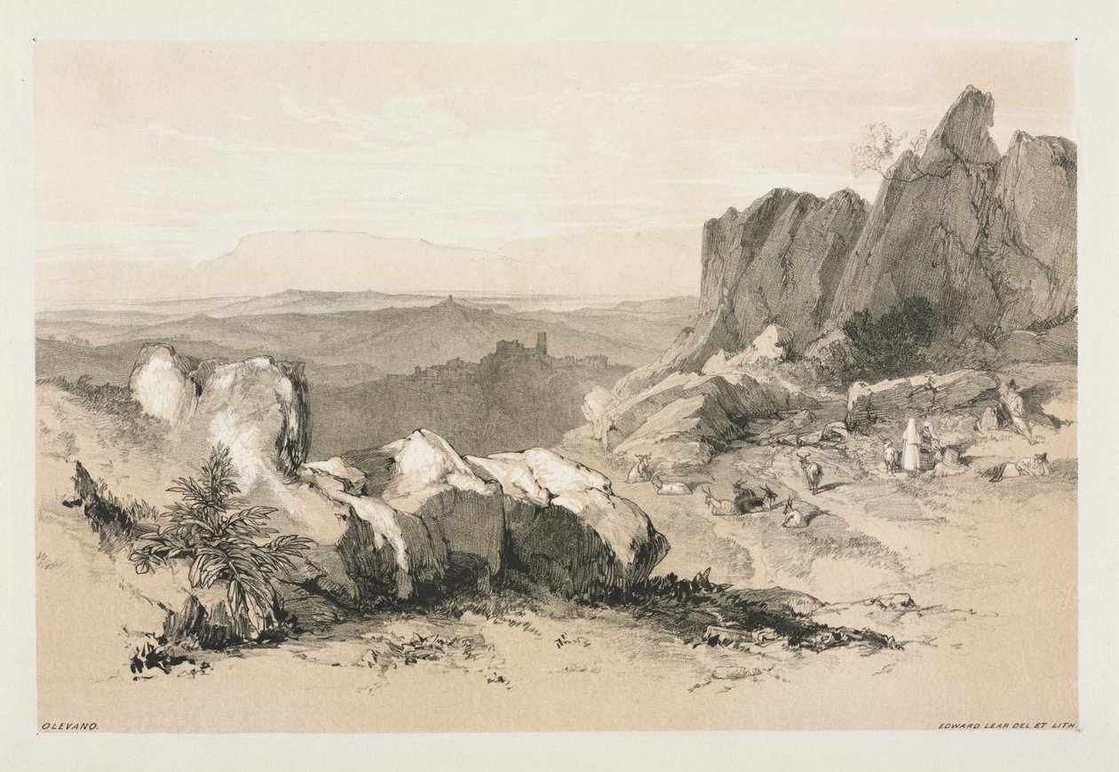 Olevano - Edward Lear