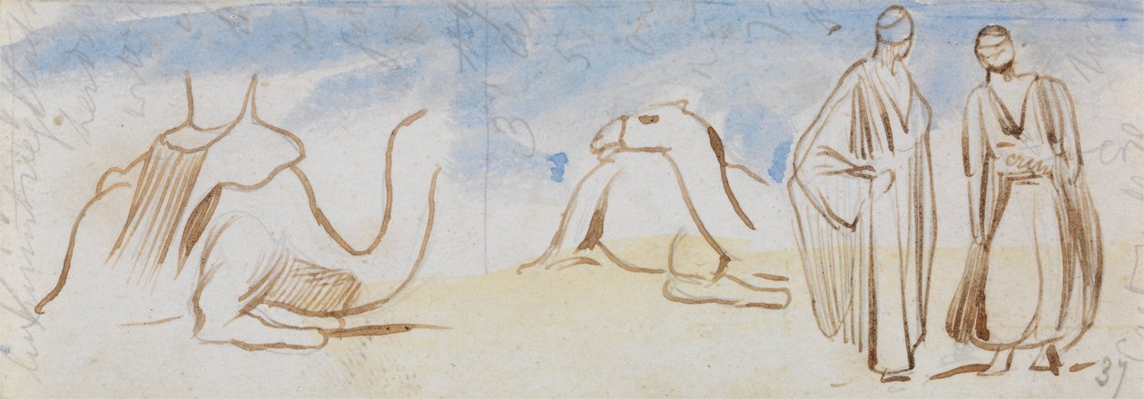 Études sur les chameaux et les hommes égyptiens - Edward Lear