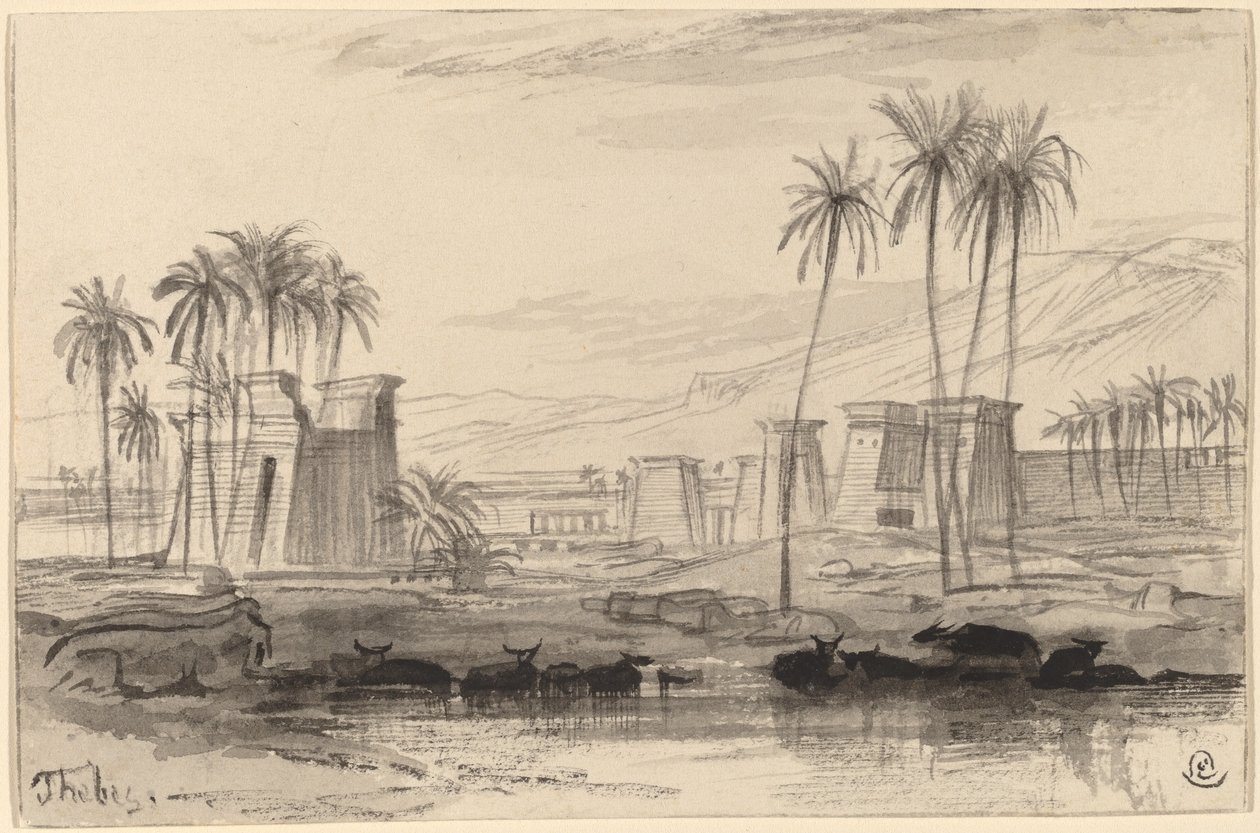 Thèbes, 1884-1885 - Edward Lear