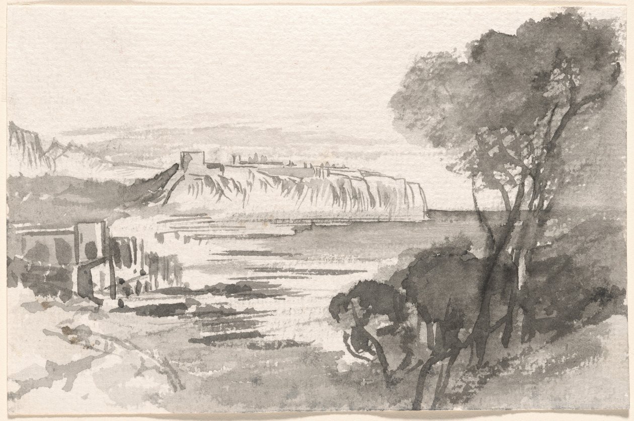 Vue à travers une baie Monaco - Edward Lear