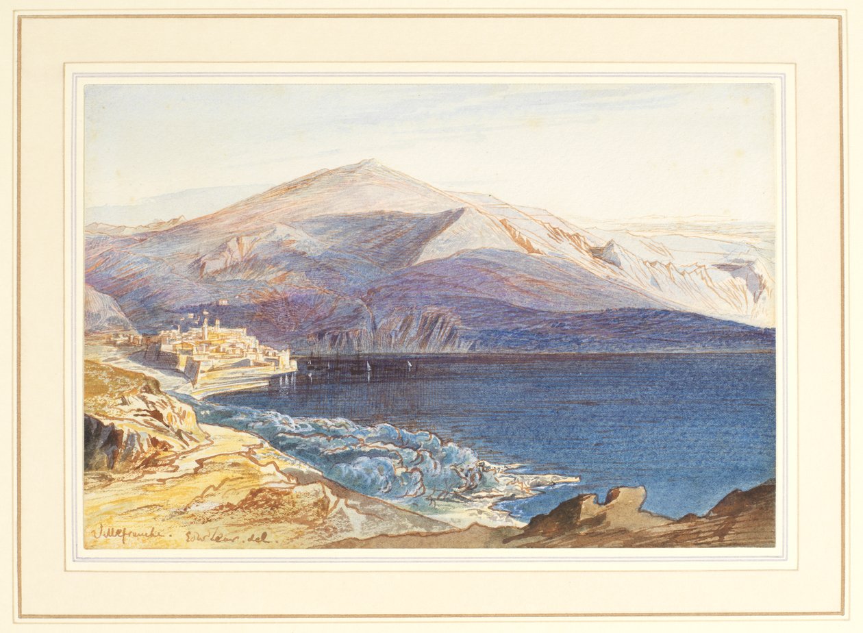 Villefranche-sur-Mer, XIXe siècle - Edward Lear