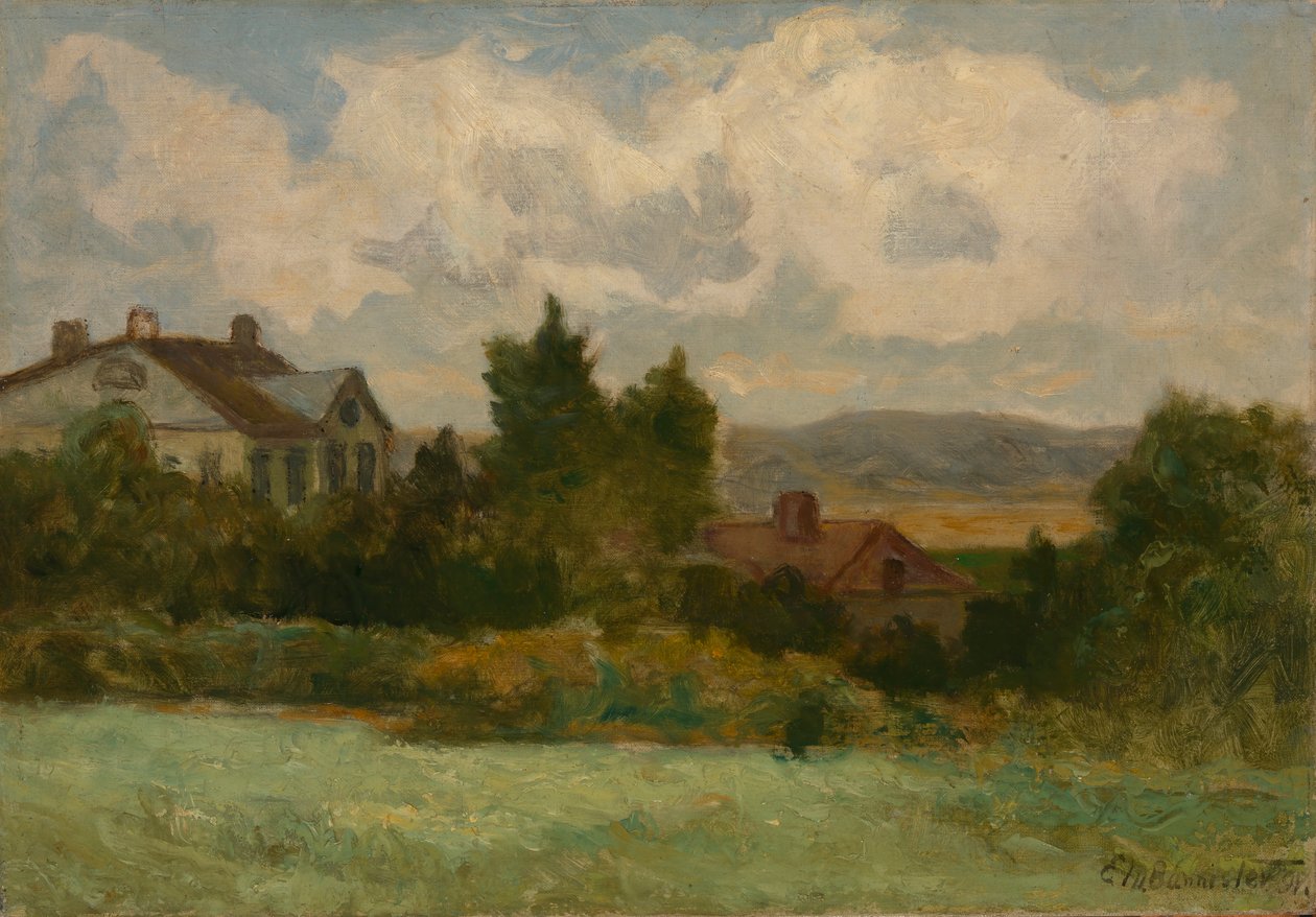 Maisons et arbres sans titre - Edward Mitchell Bannister