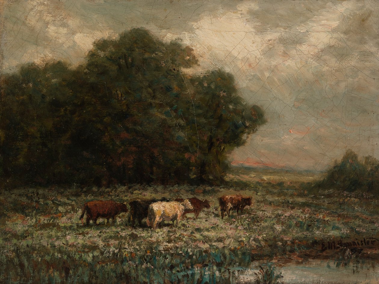 Paysage sans titre avec bétail paissant, 1897 - Edward Mitchell Bannister