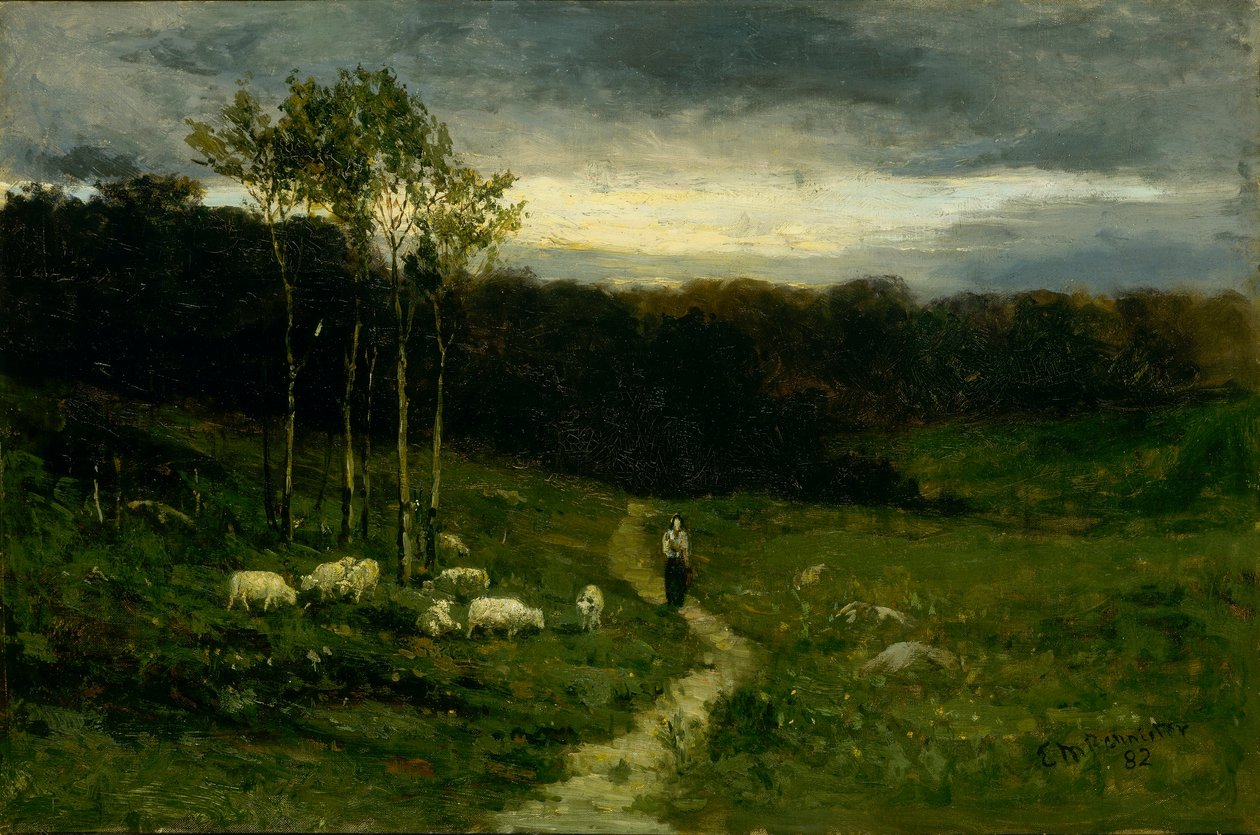 Femme marchant sur un chemin - Edward Mitchell Bannister