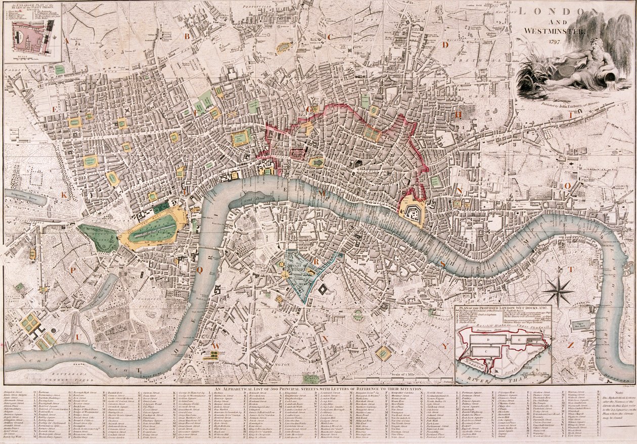 Carte de Londres, 1797 - Edward Mogg