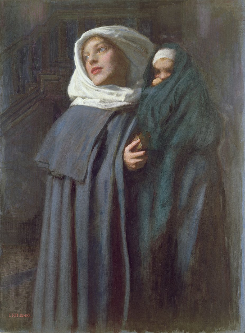 Mère et enfant - Edward Robert Hughes