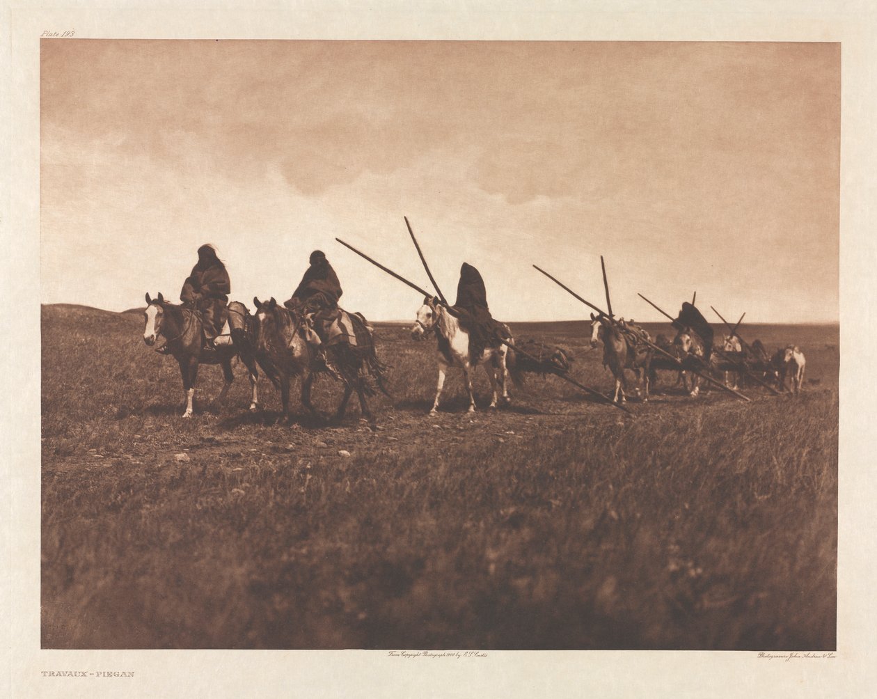 Portfolio VI, Planche 193: Travaux--Piegan - Edward S. Curtis