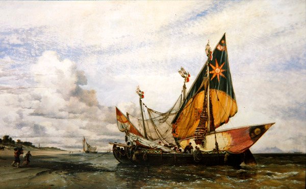 Scène de plage - Edward William Cooke