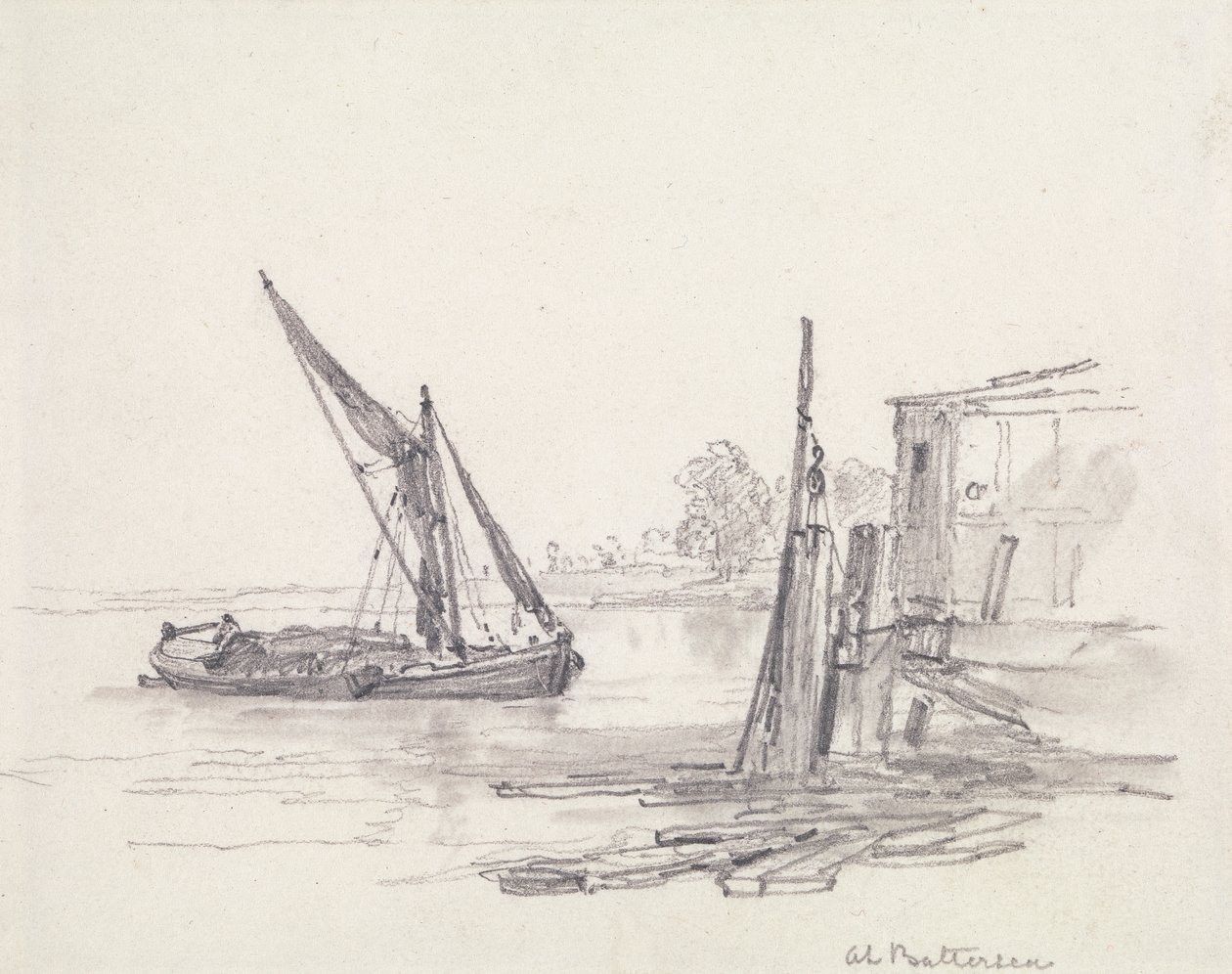 Vue sur la Tamise à Battersea - Edward William Cooke