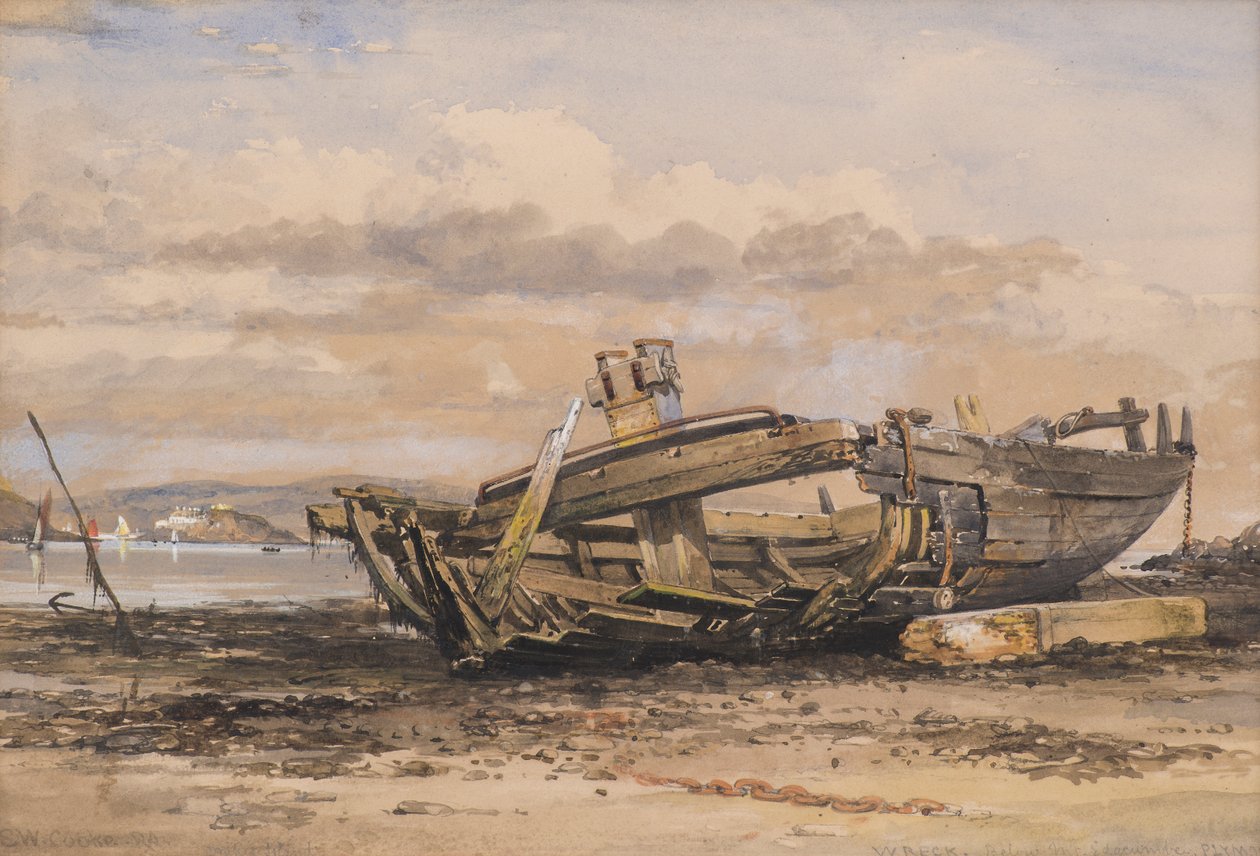 Épave dans le Plymouth Sound - Edward William Cooke