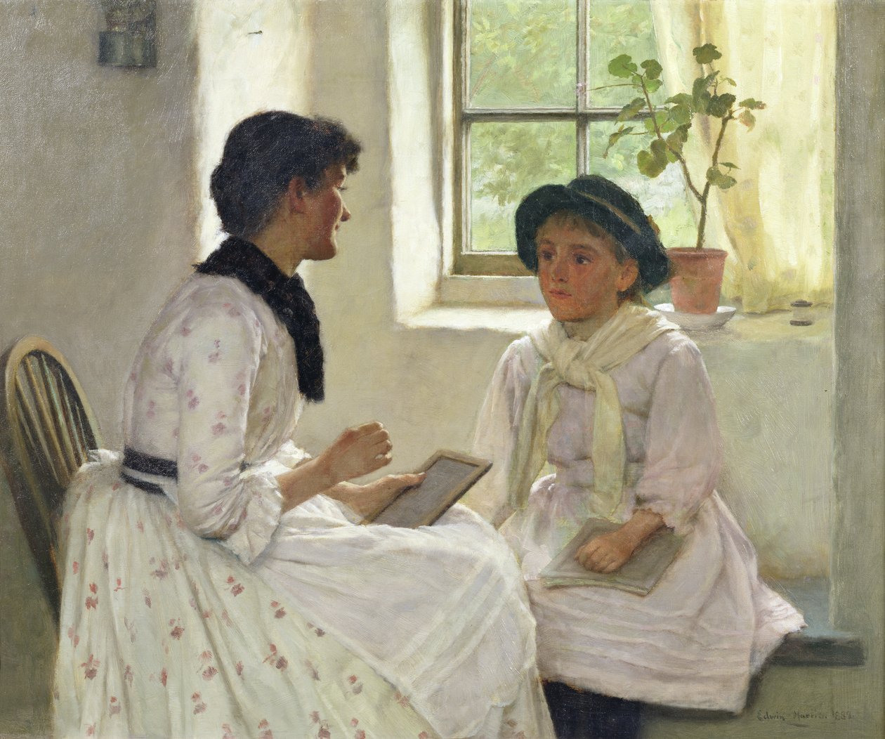 La leçon, 1889 - Edwin Harris