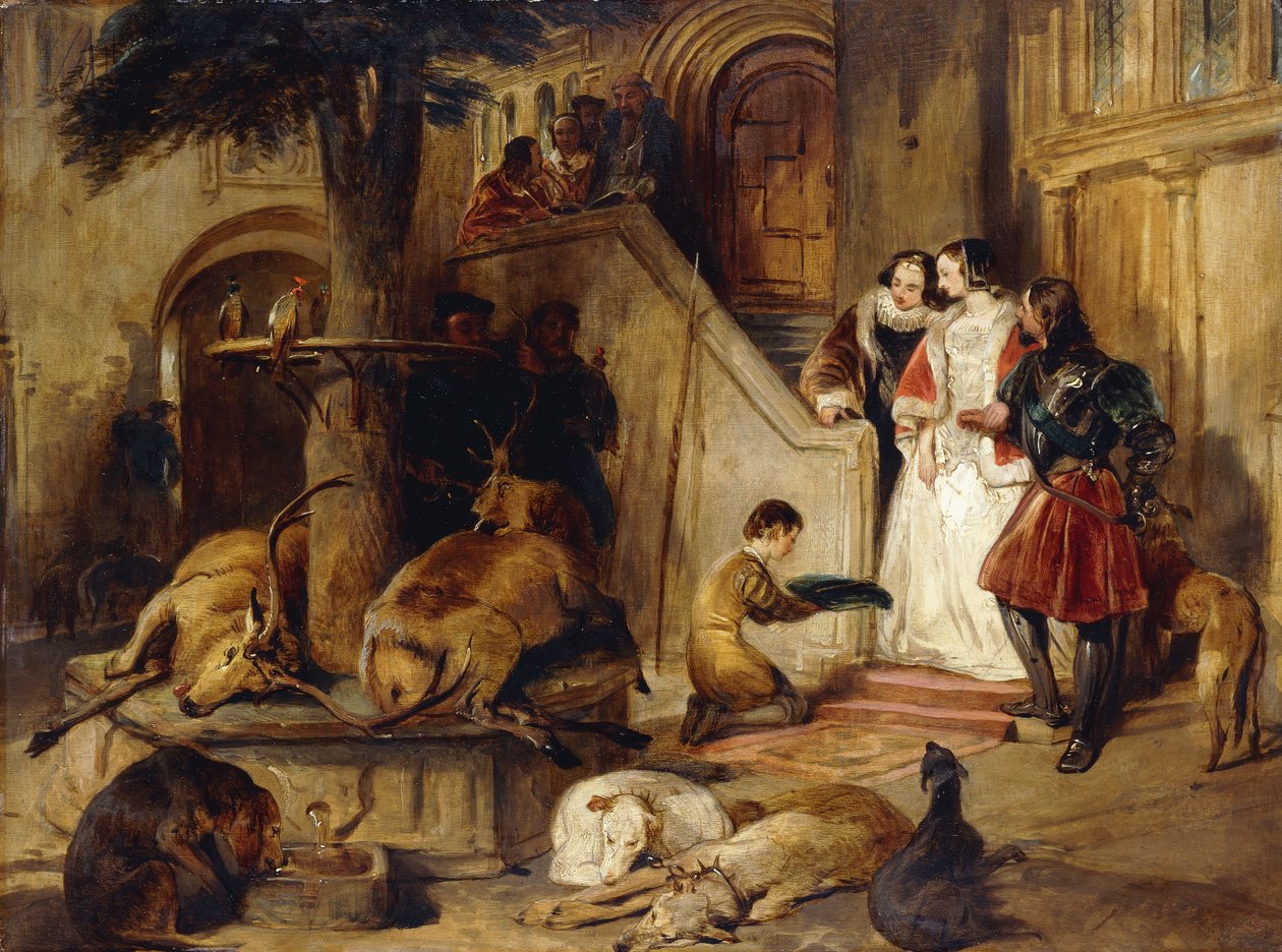 Une Cour dans le Temps Ancien - Edwin Landseer