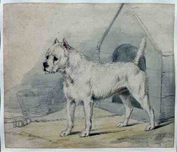 Chien devant une niche - Edwin Landseer