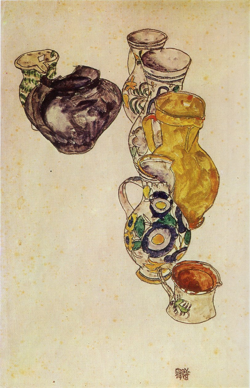 Pichets de paysans - Egon Schiele