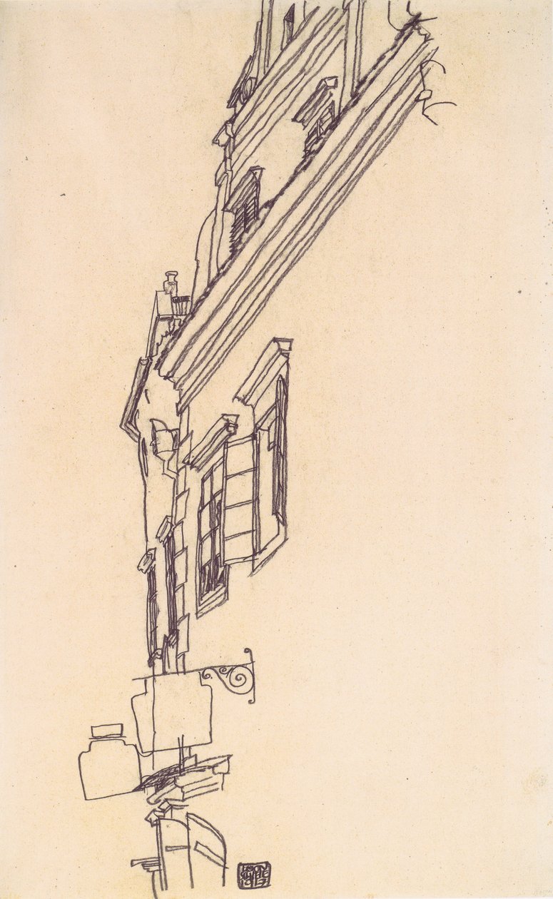 Vieilles maisons à pignon à Krumau - Egon Schiele
