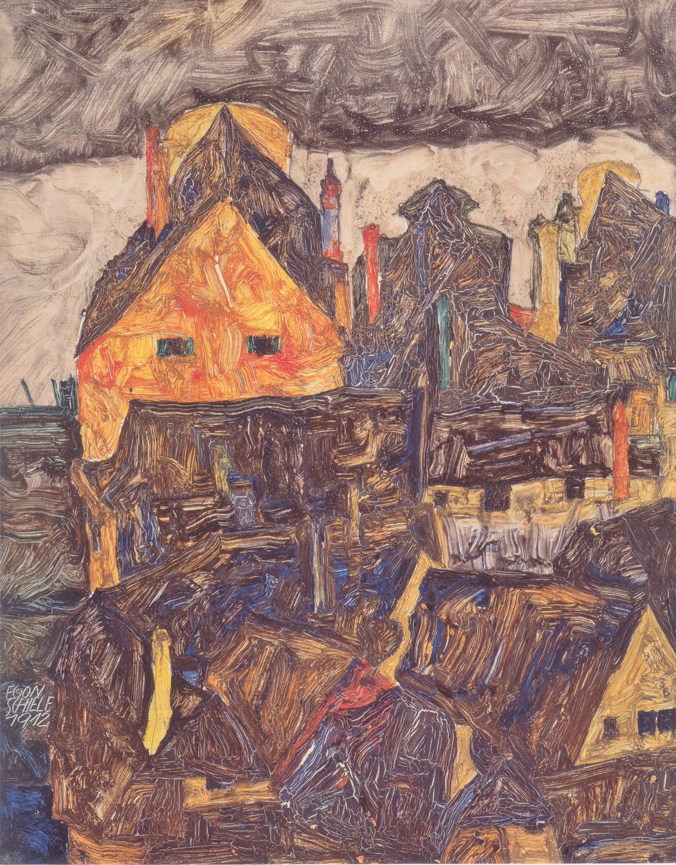 La vieille ville I (Ville morte V) - Egon Schiele