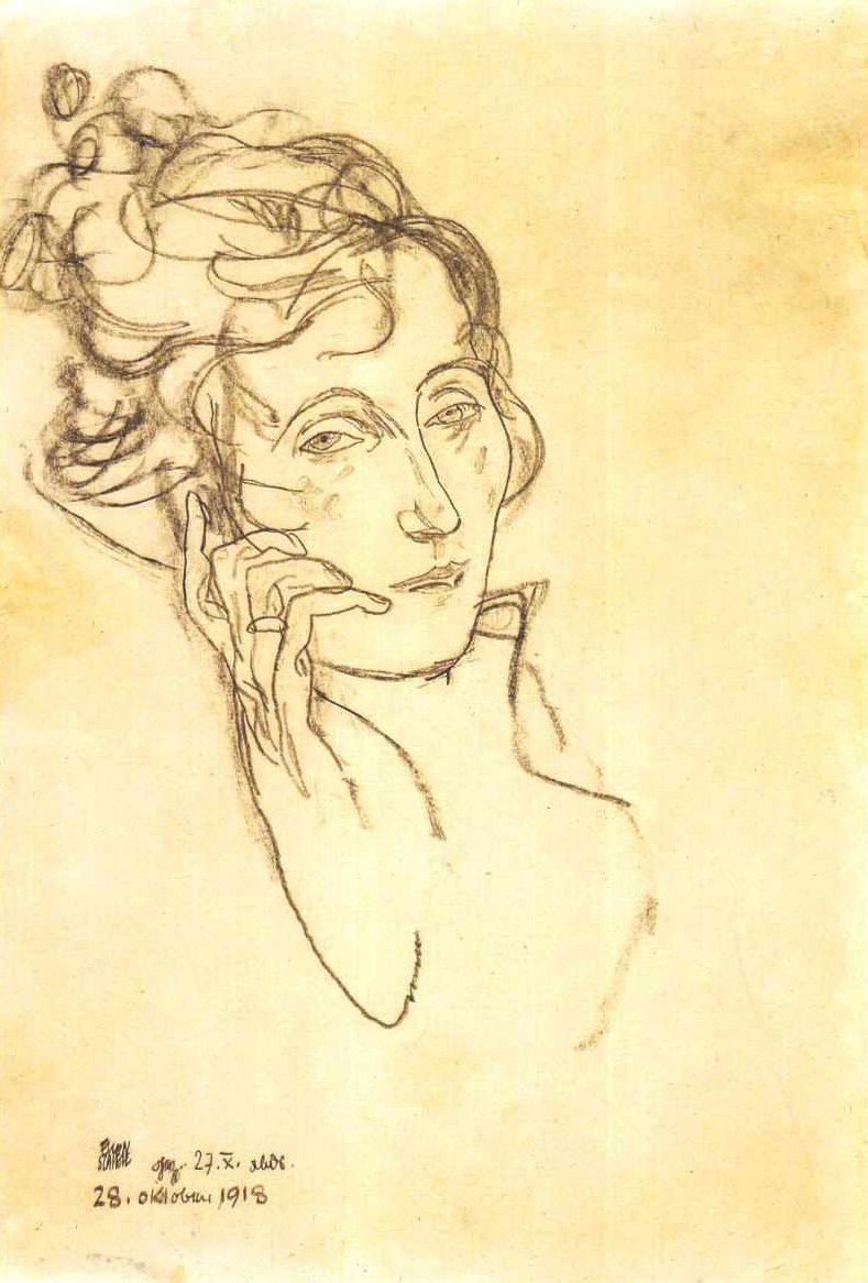 Edith Schiele mourante - Egon Schiele