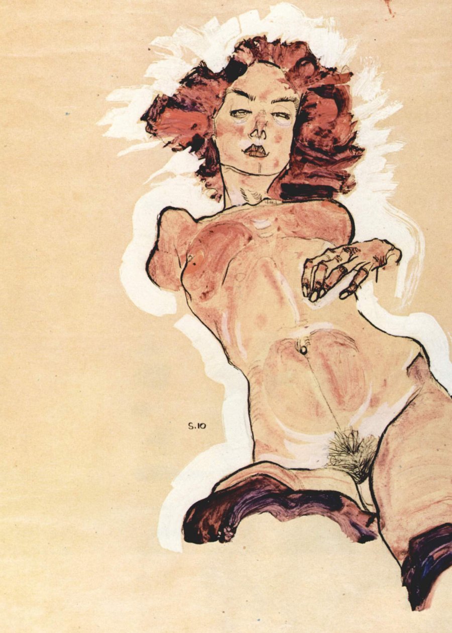 Nu féminin - Egon Schiele