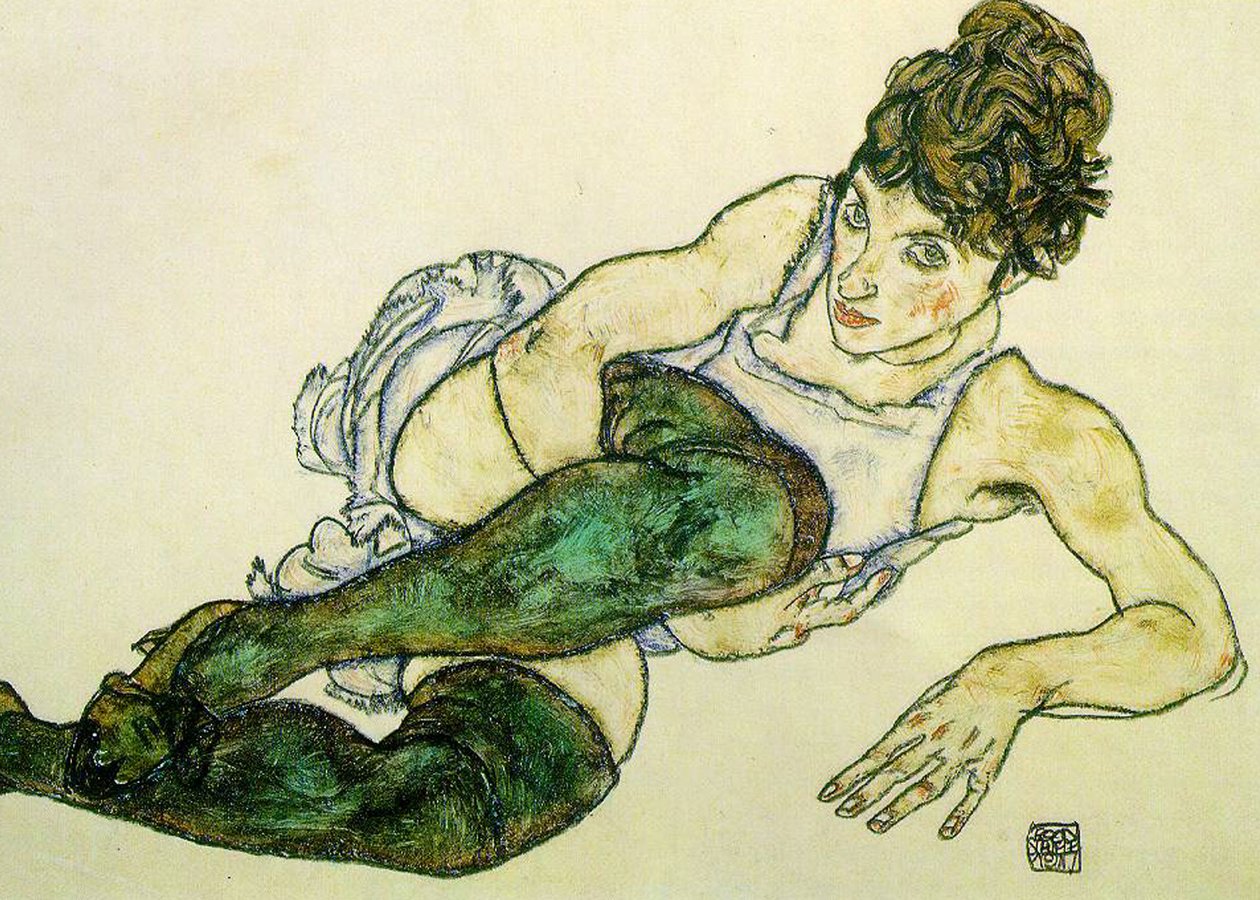Bas verts - Egon Schiele