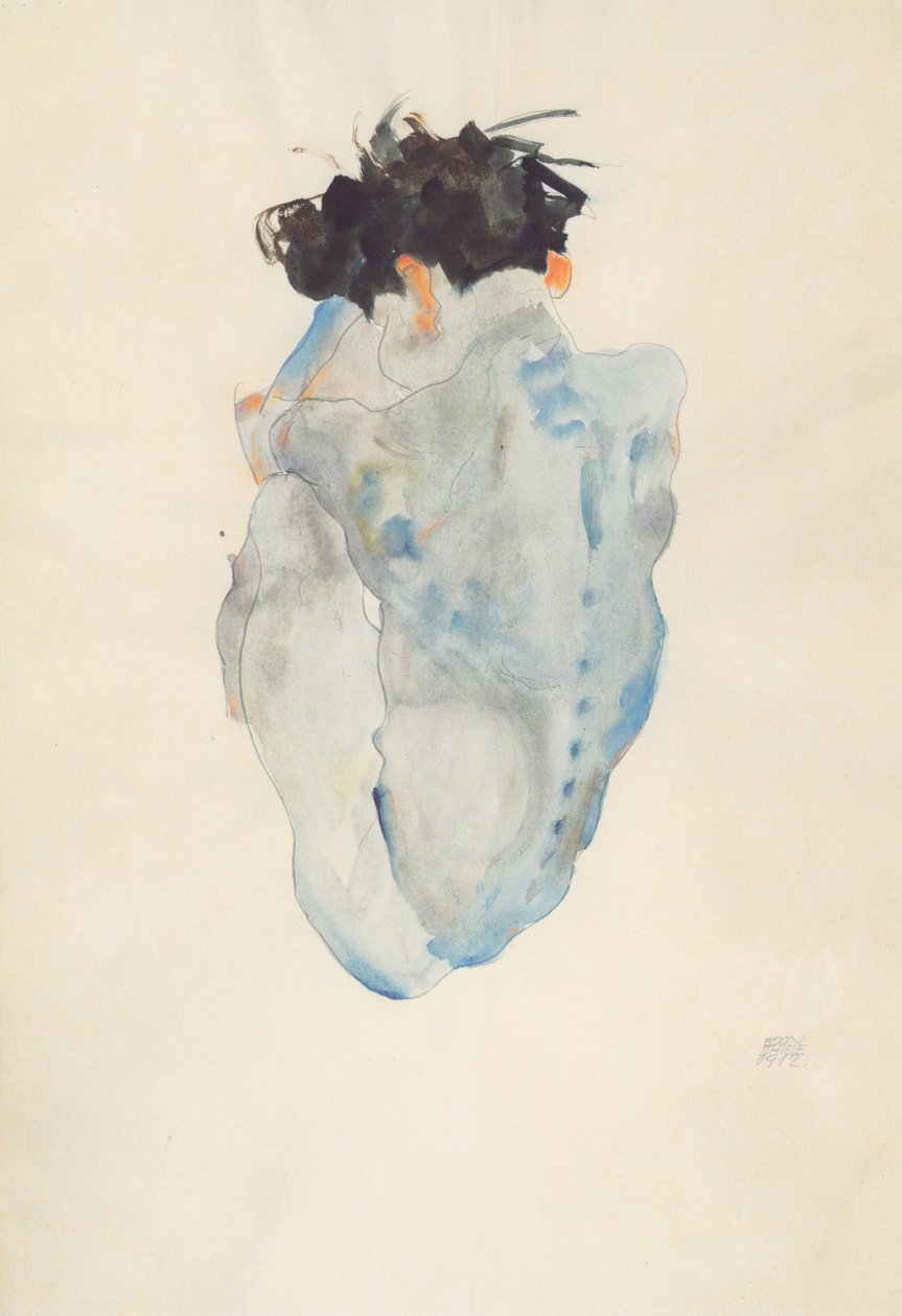Accroupi - Egon Schiele