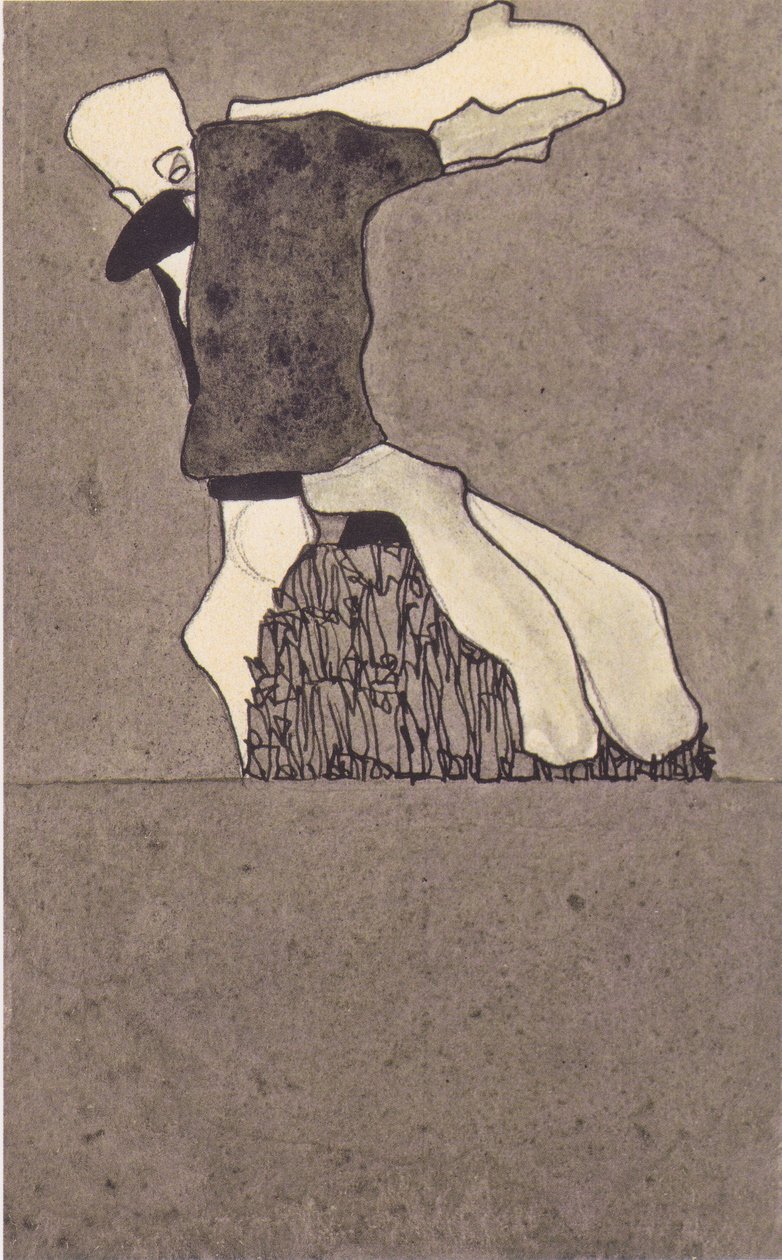 Composition avec deux figures - Egon Schiele