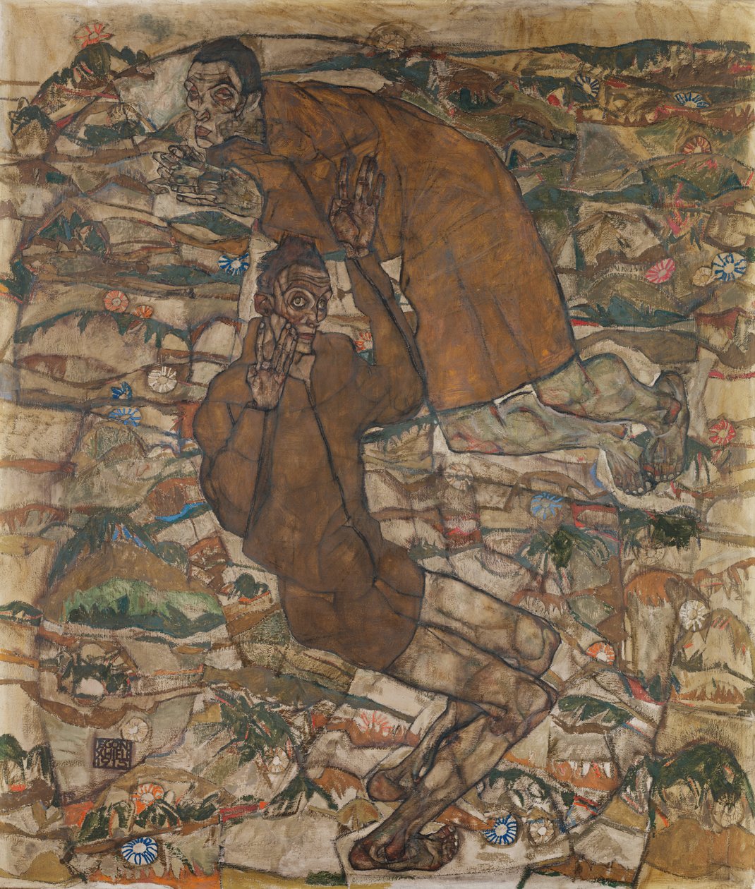 Lévitation (Les Aveugles II) - Egon Schiele