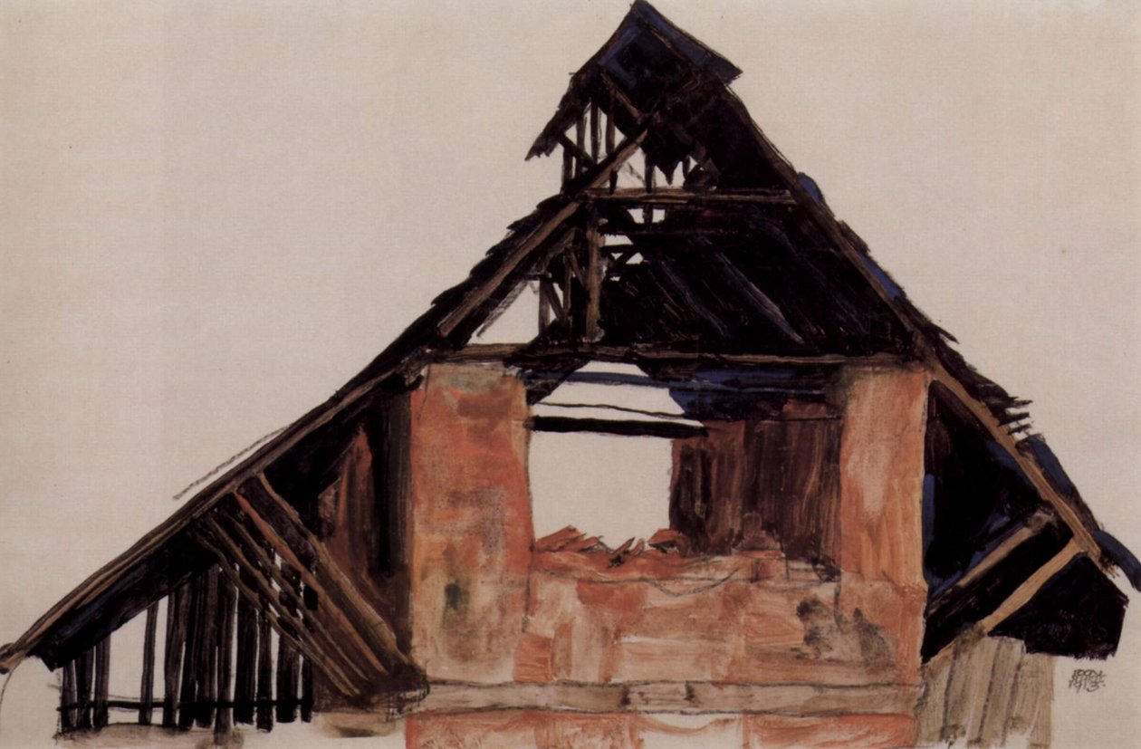 Vieux pignon - Egon Schiele