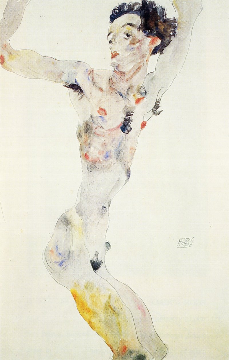 Autoportrait, 1911 - Egon Schiele