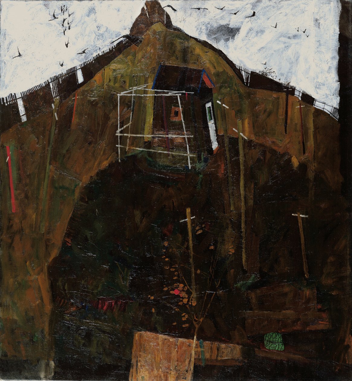 Paysage avec corbeaux - Egon Schiele