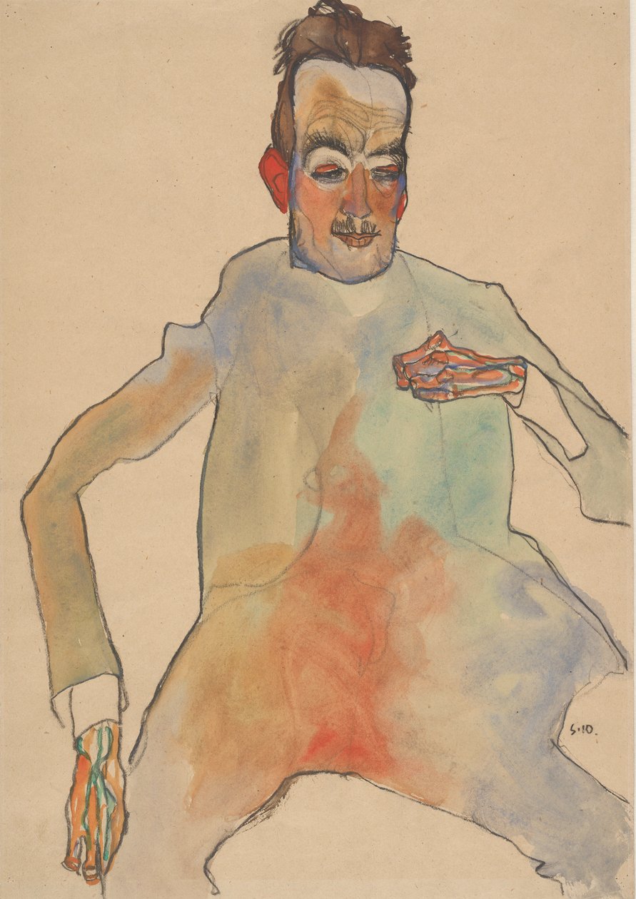 Violoncelle, 1910 - Egon Schiele