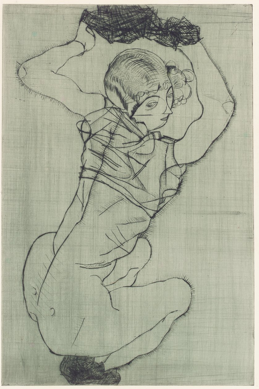 Accroupi - Egon Schiele