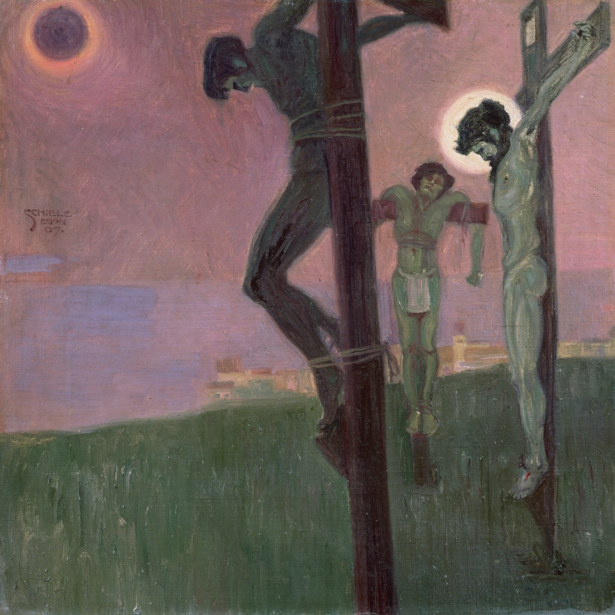 Crucifixion avec soleil obscurci - Egon Schiele