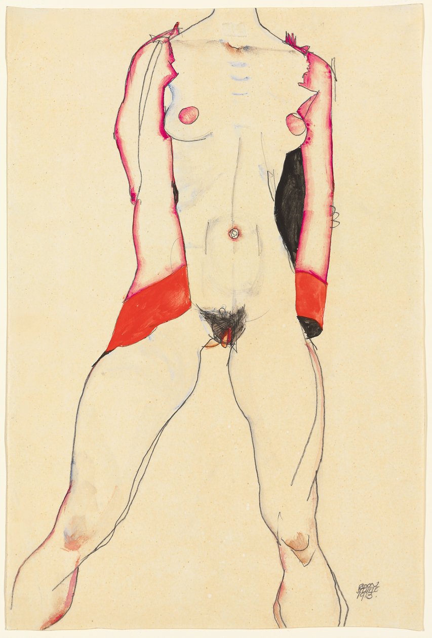 Torso féminin - Egon Schiele