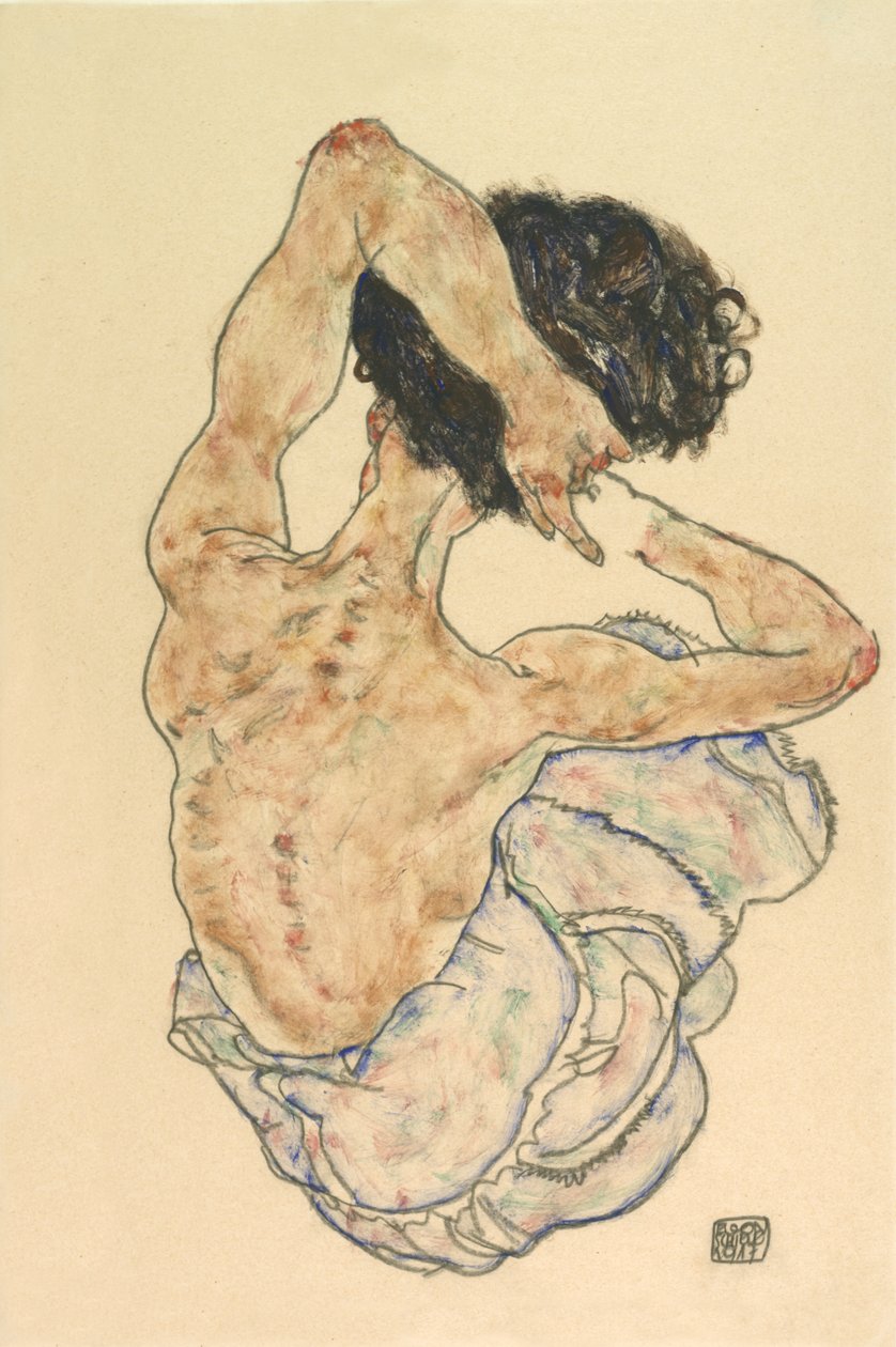 Dos féminin - Egon Schiele