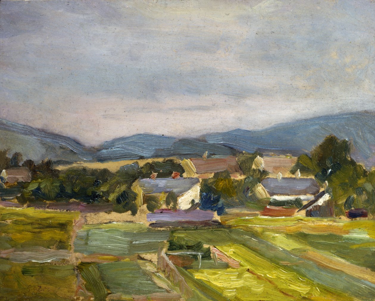 Paysage en Autriche du Nord - Egon Schiele