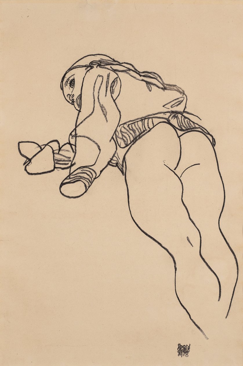 Allongé, 1918 - Egon Schiele