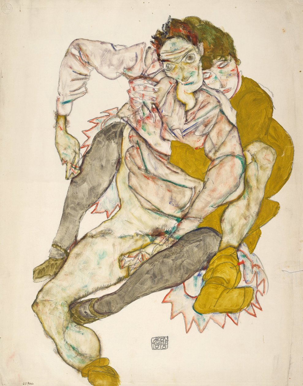 Couple Assis - Egon Schiele