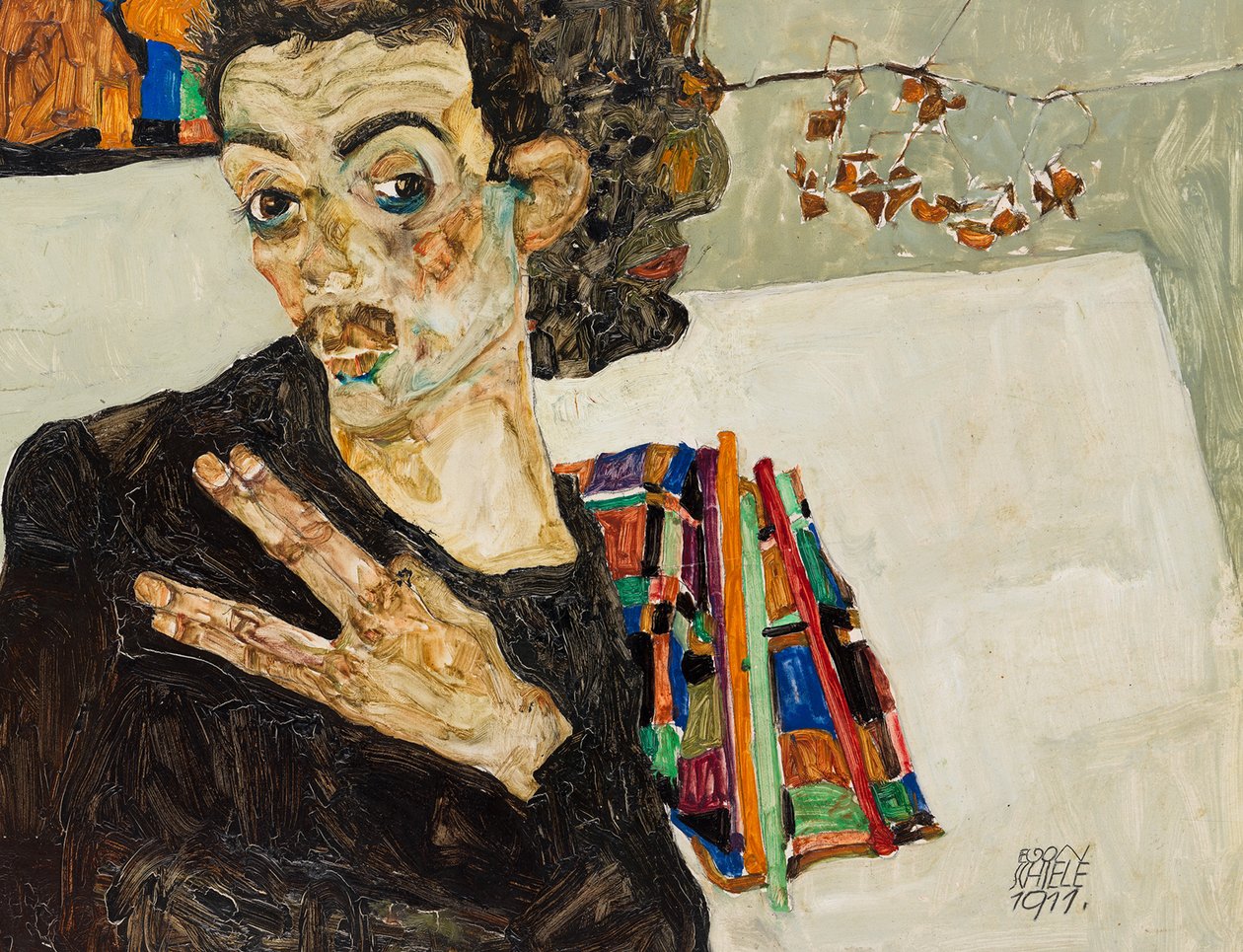 Autoportrait, 1911 - Egon Schiele