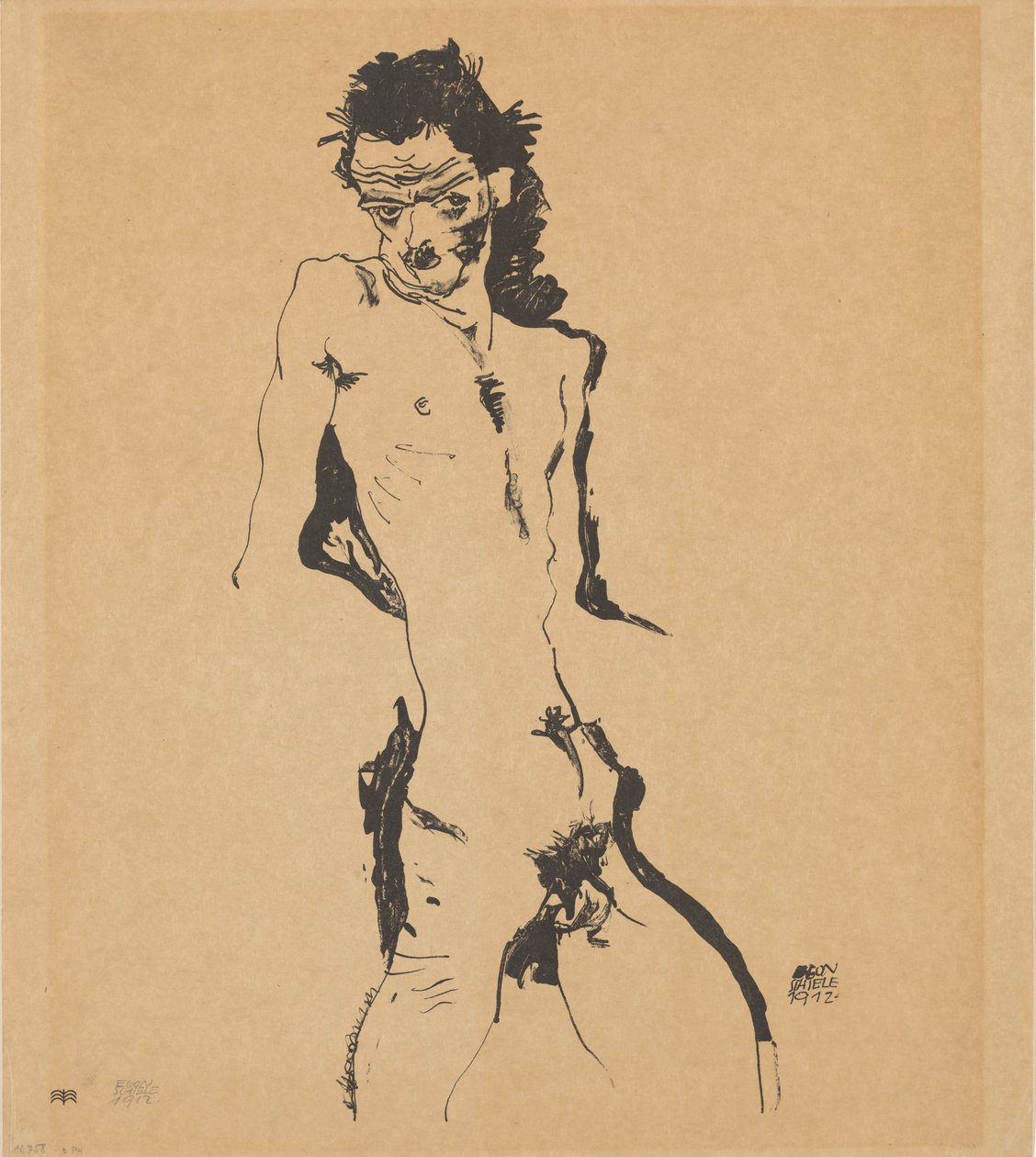 Autoportrait - Egon Schiele